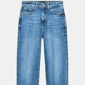 Zara Women's High-Rise Light Blue Straight Jeans